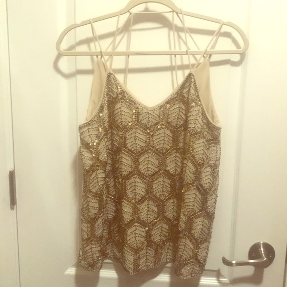 fab'rik Tops - Fab’rik gold beaded camisole